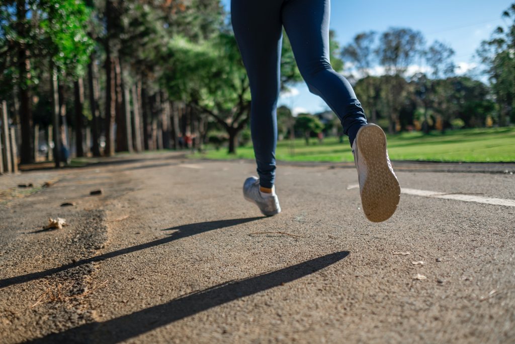 Women running in the park